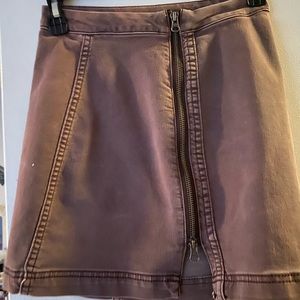 Free people mini skirt with zipper